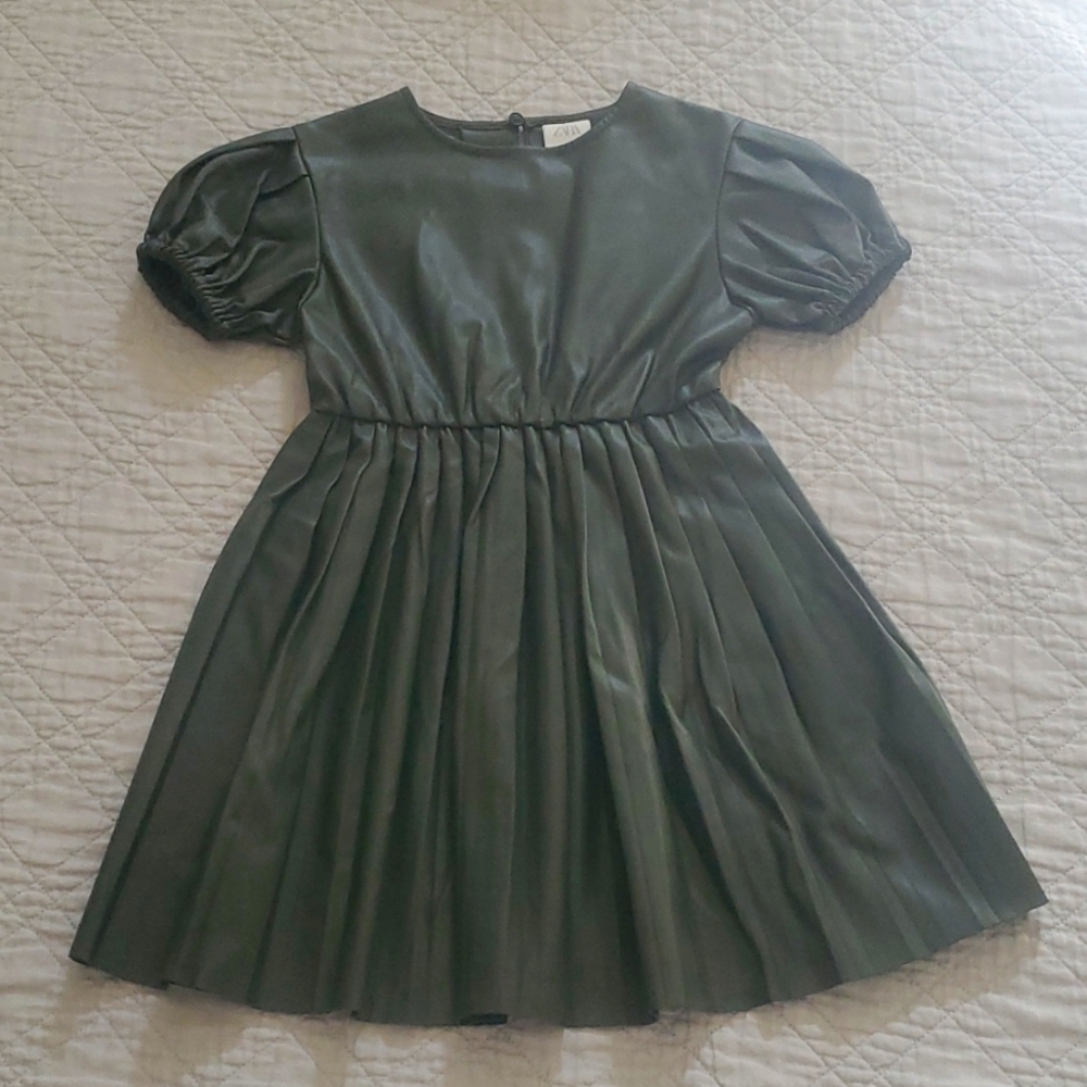 Zara Kids Casual Dress in Olive Green